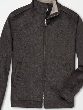 Peter Millar‎ Crown Fleece Westpoint Jacket Dark Grey Wool Cashmere Mens XL